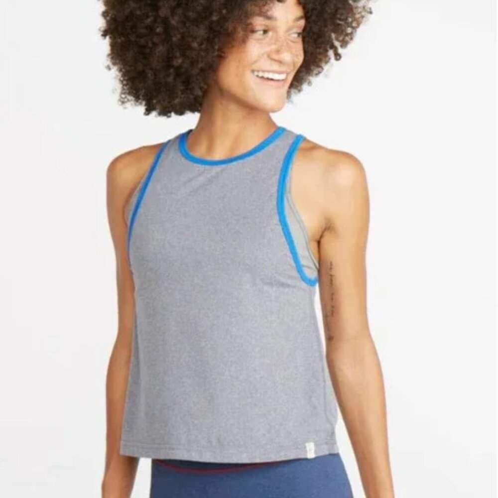 Liza Sport Tank in Grey - Small / Light Grey